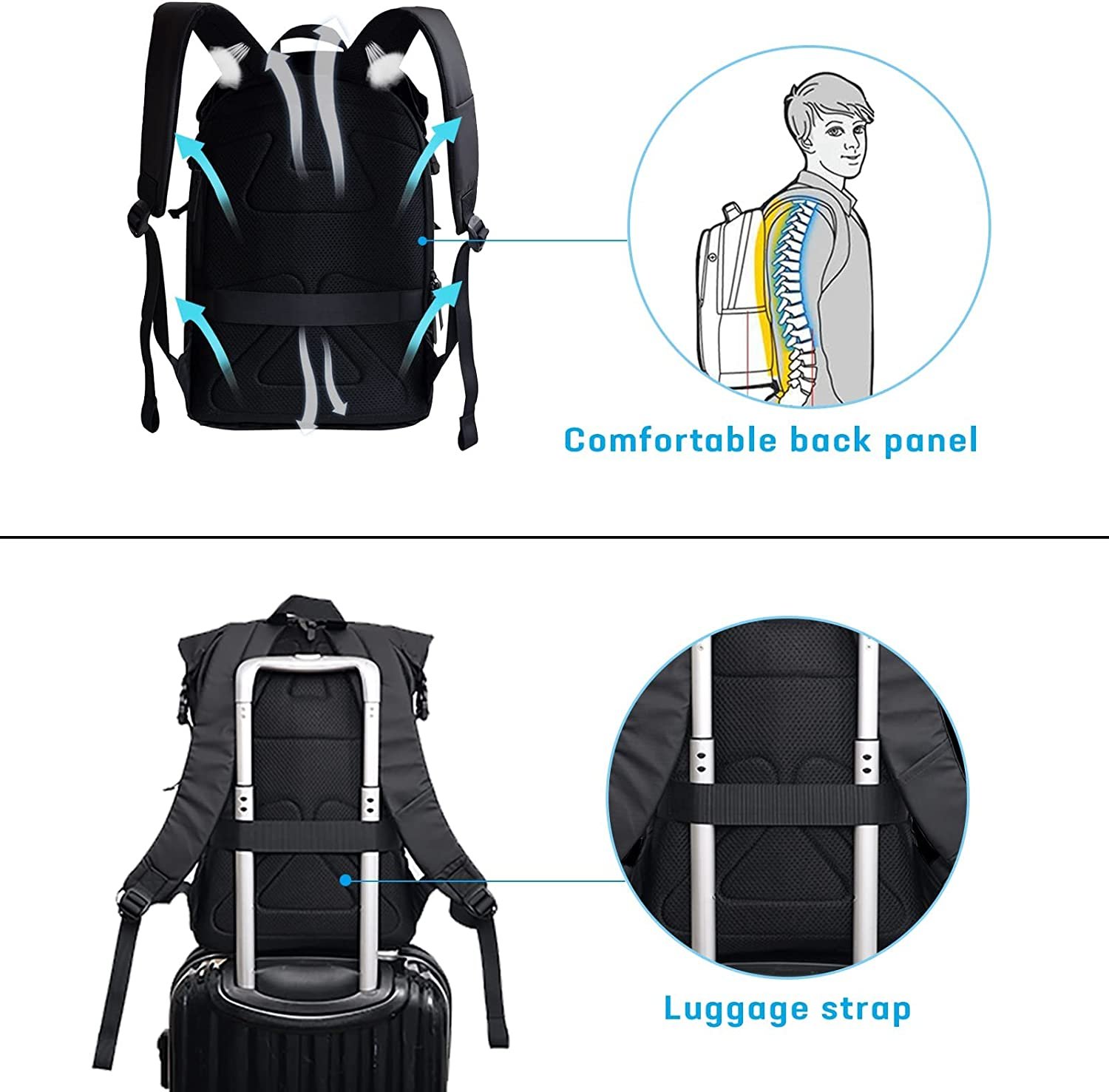 Travel Laptop Backpack, Business Backpack for Men & Women