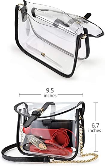 Clear Saddle Cross Body Bag