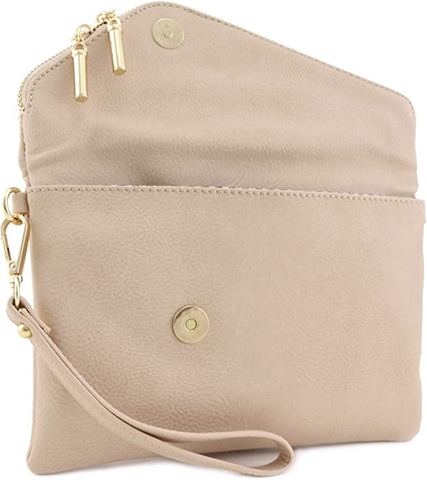 Envelope Wristlet Clutch Crossbody Bag with Chain Strap