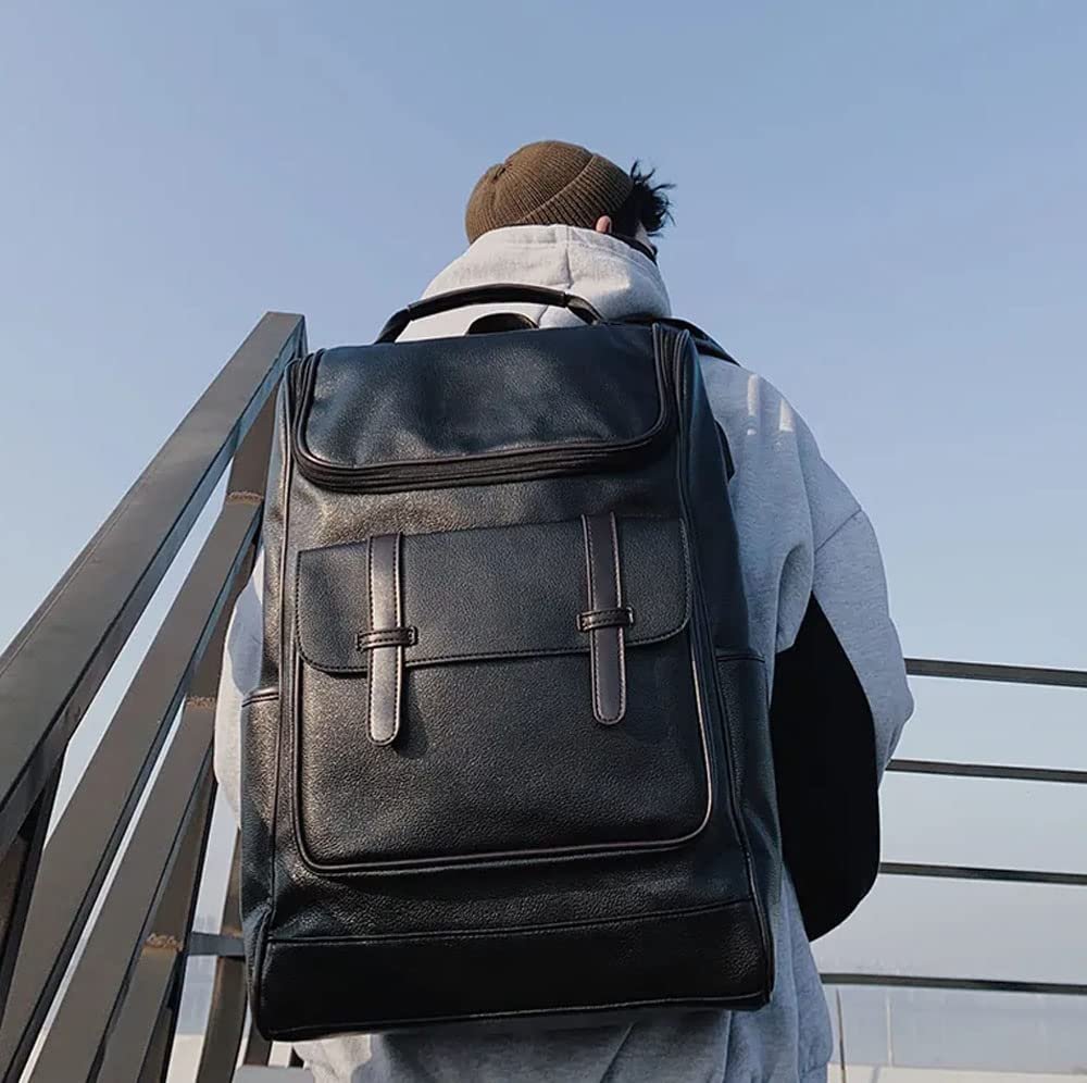 Vintage Leather Backpack Business Leather Laptop Backpack